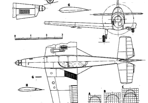 Самолет Zlin Z-526AFS Akrobat - чертежи, габариты, рисунки
