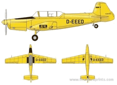 Aircraft Zlin Z-526F Trene - drawings, dimensions, figures