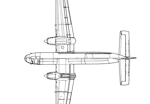 Самолет de Havilland Canada C-7 Caribou - чертежи, габариты, рисунки