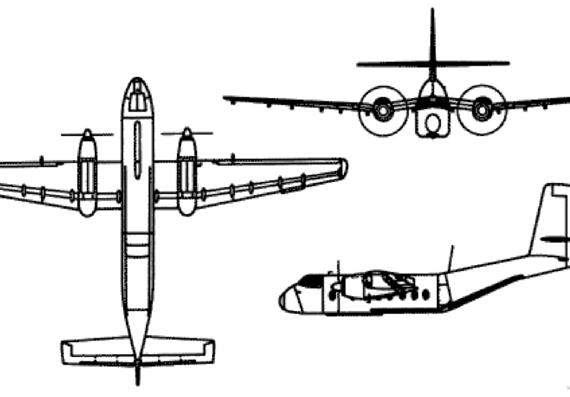 de Havilland Canada Caribou C-7A - drawings, dimensions, figures