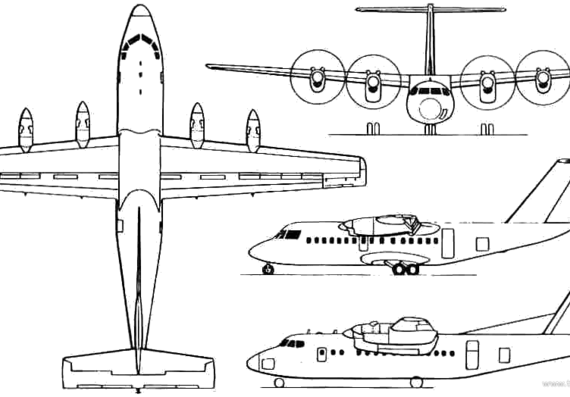 Самолет de Havilland Canada DHC-7 - чертежи, габариты, рисунки
