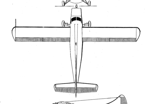 Самолет de Havilland Canada DHC3 Otter - чертежи, габариты, рисунки