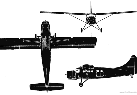 Самолет de Havilland Canada DHC3 Otter (Canada) (1951) - чертежи, габариты, рисунки
