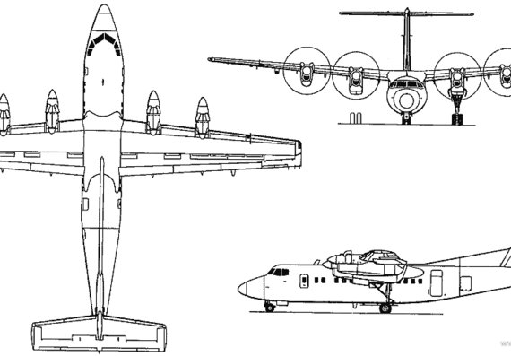 Самолет de Havilland Canada DHC7 (Canada) (1975) - чертежи, габариты, рисунки