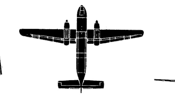 Самолет de Havilland Canada YAC-1 - чертежи, габариты, рисунки