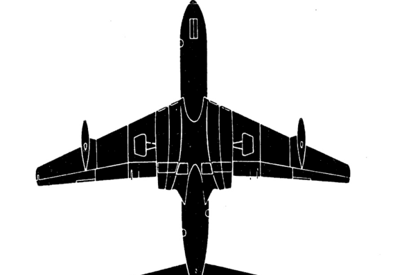 Самолет de Havilland Comet 4C - чертежи, габариты, рисунки