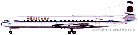 Самолет de Havilland DH-106 Comet 4C - чертежи, габариты, рисунки