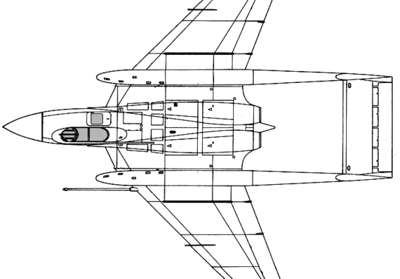 Самолет de Havilland DH-110 Sea Vixen - чертежи, габариты, рисунки