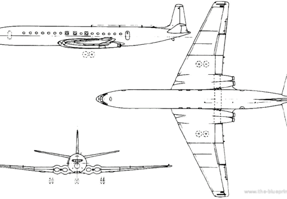 Aircraft de Havilland DH.106 Comet (England) (1949) - drawings, dimensions, figures