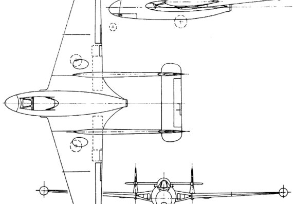 Самолет de Havilland DH.112 Venom (England) (1949) - чертежи, габариты, рисунки