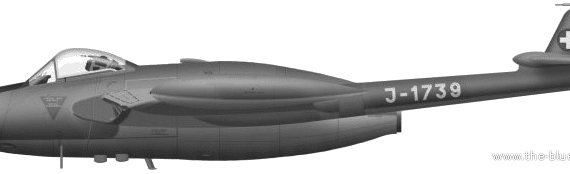 Aircraft de Havilland DH.112 Venom Mk.4 - drawings, dimensions, figures