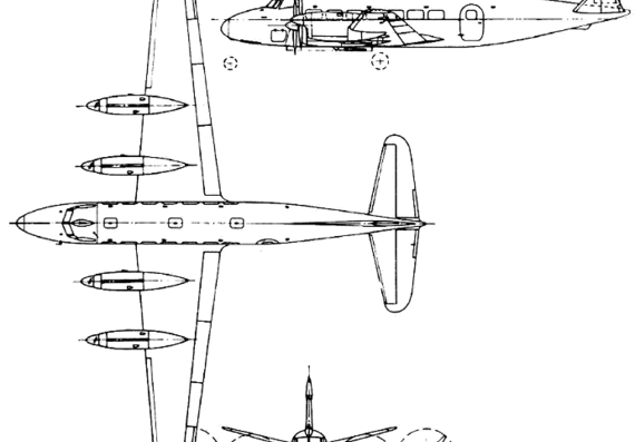 Самолет de Havilland DH.114 Heron (England) (1950) - чертежи, габариты, рисунки