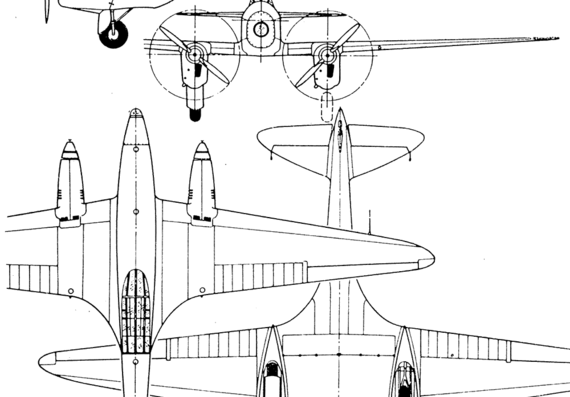 Самолет de Havilland DH.88 Comet - чертежи, габариты, рисунки