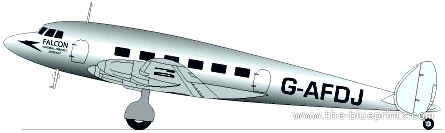 Самолет de Havilland DH91 Albatross - чертежи, габариты, рисунки