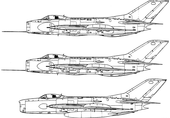 Aircraft nJz-19 - drawings, dimensions, figures