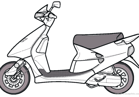 Мотоцикл Aprilia Amigo - чертежи, габариты, рисунки