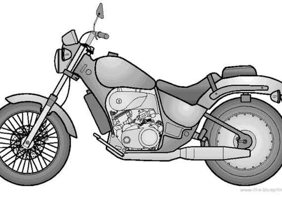 Мотоцикл Aprilia Classic 50 - чертежи, габариты, рисунки