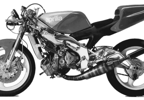 Мотоцикл Aprilia GP Racer (1991) - чертежи, габариты, рисунки