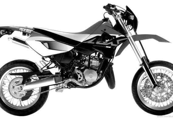 Мотоцикл Aprilia MX125 (2005) - чертежи, габариты, рисунки