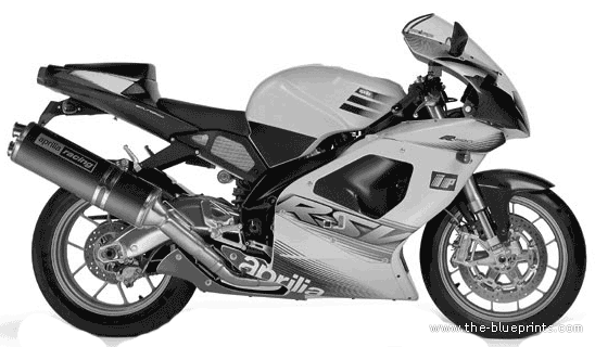 Мотоцикл Aprilia RS-V - чертежи, габариты, рисунки