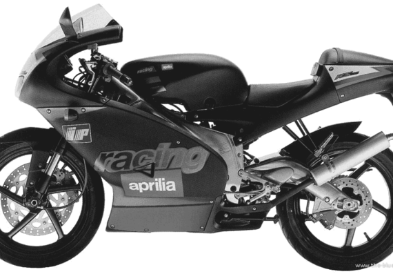 Мотоцикл Aprilia RS125 (2002) - чертежи, габариты, рисунки