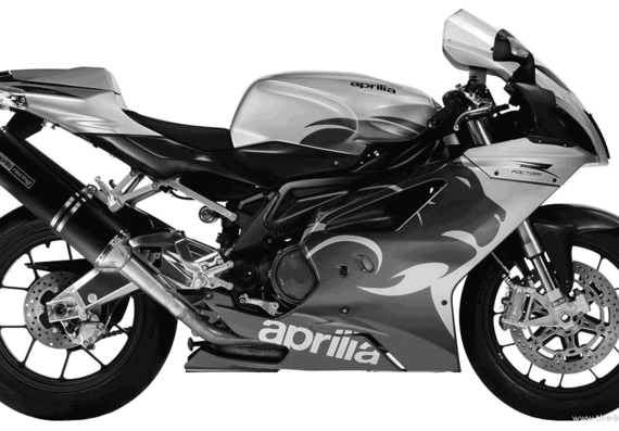 Aprilia RSV1000R Factory motorcycle (2005) - drawings, dimensions, pictures