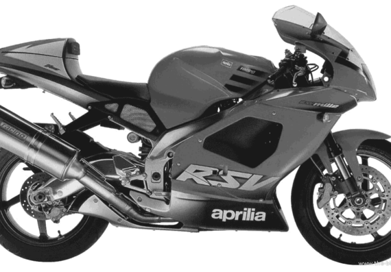 Мотоцикл Aprilia RSV Mille (2002) - чертежи, габариты, рисунки