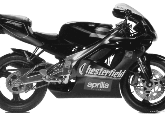 Мотоцикл Aprilia RS SportPro125 (1995) - чертежи, габариты, рисунки
