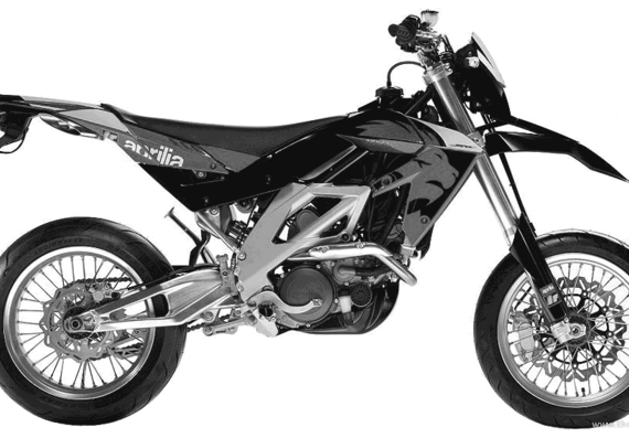 Мотоцикл Aprilia SXV450 (2006) - чертежи, габариты, рисунки