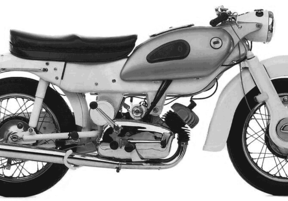 Ariel Arrow SuperSports motorcycle (1963) - drawings, dimensions, pictures