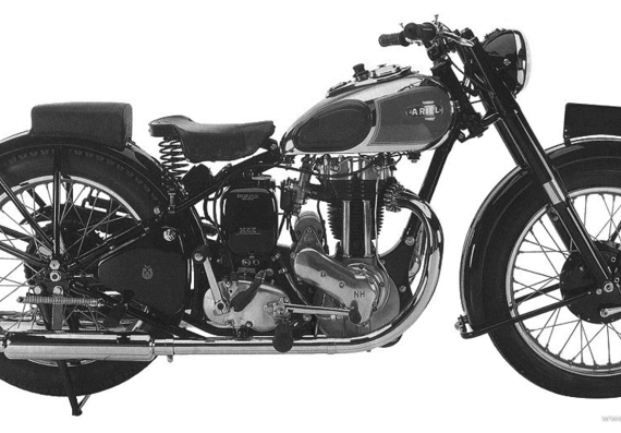 Мотоцикл Ariel NH Hunter (1949) - чертежи, габариты, рисунки