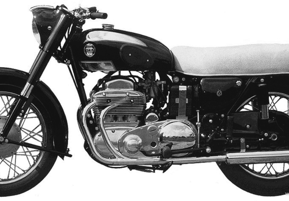 Мотоцикл Ariel SquareFour (1958) - чертежи, габариты, рисунки