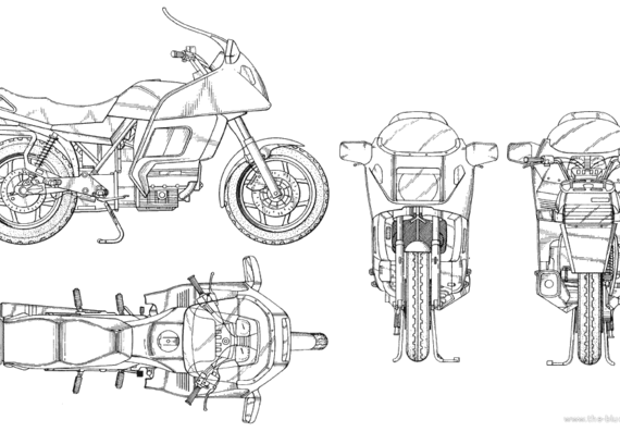 Мотоцикл BMW 01 - чертежи, габариты, рисунки
