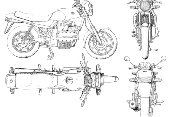 Мотоцикл BMW 02 - чертежи, габариты, рисунки
