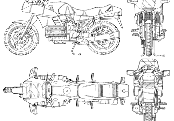 BMW 03 motorcycle - drawings, dimensions, figures