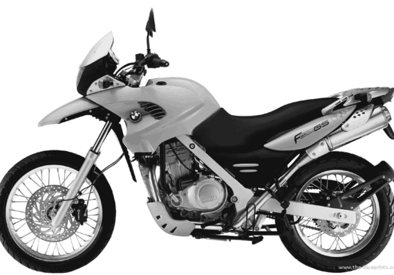 BMW F650GS motorcycle (2000) - drawings, dimensions, figures