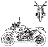 Мотоцикл BMW HP2 Enduro (2006) - чертежи, габариты, рисунки