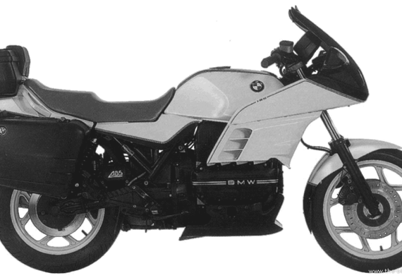 BMW K100RS SE motorcycle (1989) - drawings, dimensions, figures