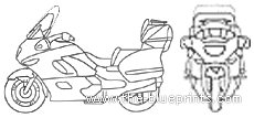 BMW K1200LT motorcycle (2005) - drawings, dimensions, figures