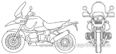BMW R1150 GS Adventure motorcycle (2005) - drawings, dimensions, pictures