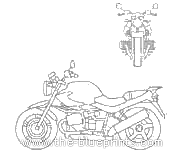 Мотоцикл BMW R1150 R (2006) - чертежи, габариты, рисунки