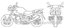 Мотоцикл BMW R1150 R Rockster (2005) - чертежи, габариты, рисунки
