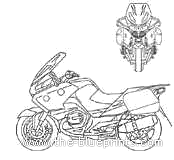 BMW R1200RT motorcycle (2006) - drawings, dimensions, figures