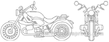 Мотоцикл BMW R1200 C Classic - чертежи, габариты, рисунки