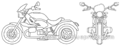 Мотоцикл BMW R1200 C Independent (2005) - чертежи, габариты, рисунки