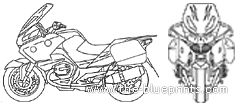 BMW R1200 GT motorcycle (2005) - drawings, dimensions, figures
