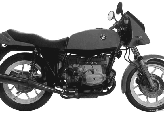 BMW R65LS motorcycle (1981) - drawings, dimensions, pictures