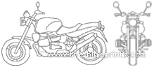 Мотоцикл BMW R850R Comfort (2005) - чертежи, габариты, рисунки