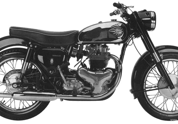 Мотоцикл BSA A10 (1962) - чертежи, габариты, рисунки