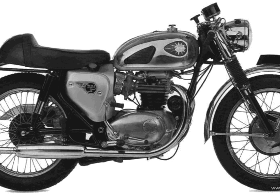 Мотоцикл BSA A65 (1966) - чертежи, габариты, рисунки
